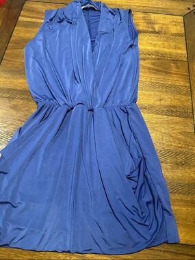 Rachael Ray Sleeveless V-Neck Midi Dress in Royal Blue